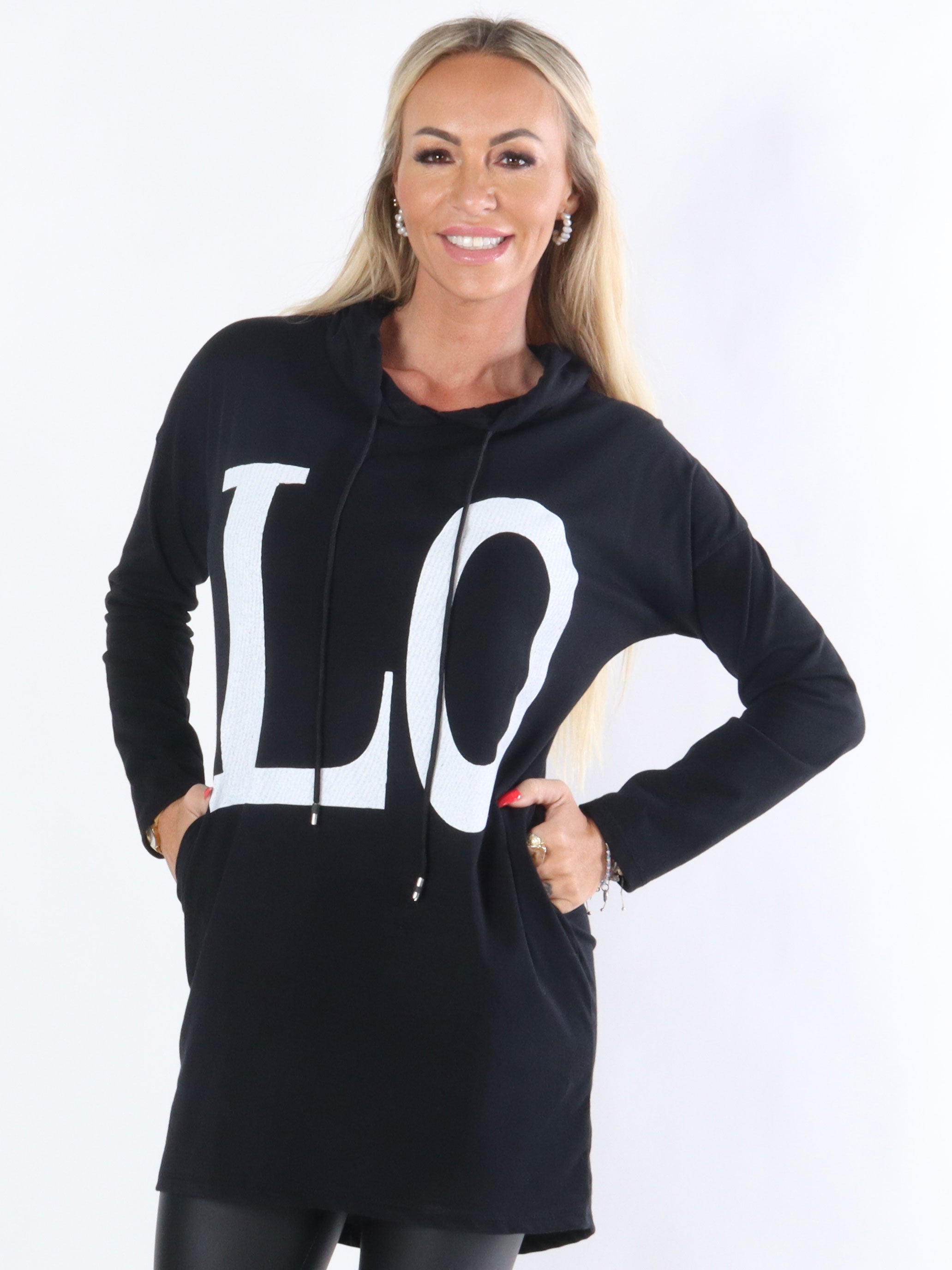 Sisse - Jerseyklänning med huva